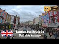 4K London Bus Ride 2023 Double Decker Full Route 24 Pimlico To Hampstead Heath