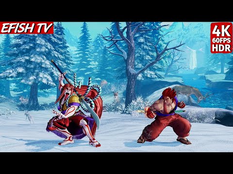 Senryo Kyoshiro vs Kazama Kazuki (Hardest AI) - Samurai Shodown
