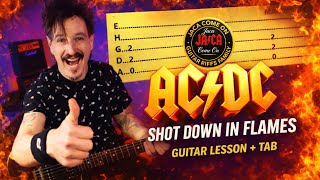 AC/DC - Shot Down In Flames | Guitar Riffs Lesson + TAB
