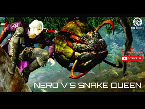 Nero defeats Snake Queen and absorbs her power || Devil May Cry 4 || @shockeensplayer