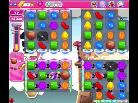 Candy Crush Saga level 707 - no boosters used!