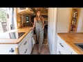SOLO FEMALE Van Conversion W INSANE UNIQUE All In One SHOWER WARDROBE BEST USE Of VAN SHOWER