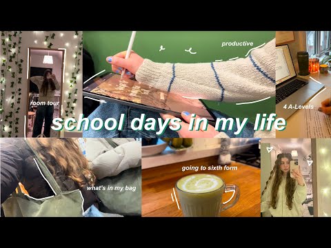 SCHOOL DAYS IN MY LIFE || sixth form, room tour, what's in my bag, productive, studying, selfcare
