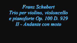 Franz Schubert - Trio per violino, violoncello e pianoforte Op. 100 D 929. II - Andante con moto