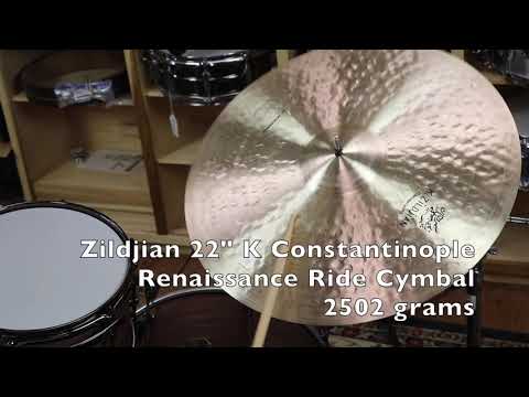 Zildjian k Constantinople 22" Renaissance Ride - 2502 grams.
