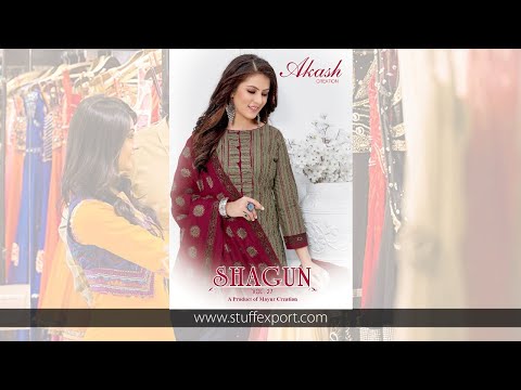 Akash Creation Shagun Vol 27 Cotton Printed Dress Material Catalog