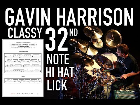 Gavin Harrison - Classy 32nd Note Hi Hat Lick - Bukey Breakdown Ep2 - Drum Lesson