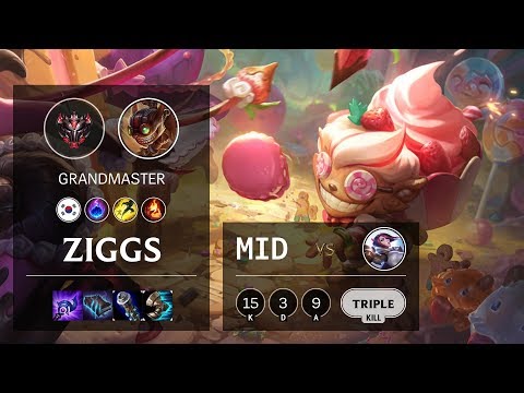 Ziggs Mid vs Fiora - KR Grandmaster Patch 10.7