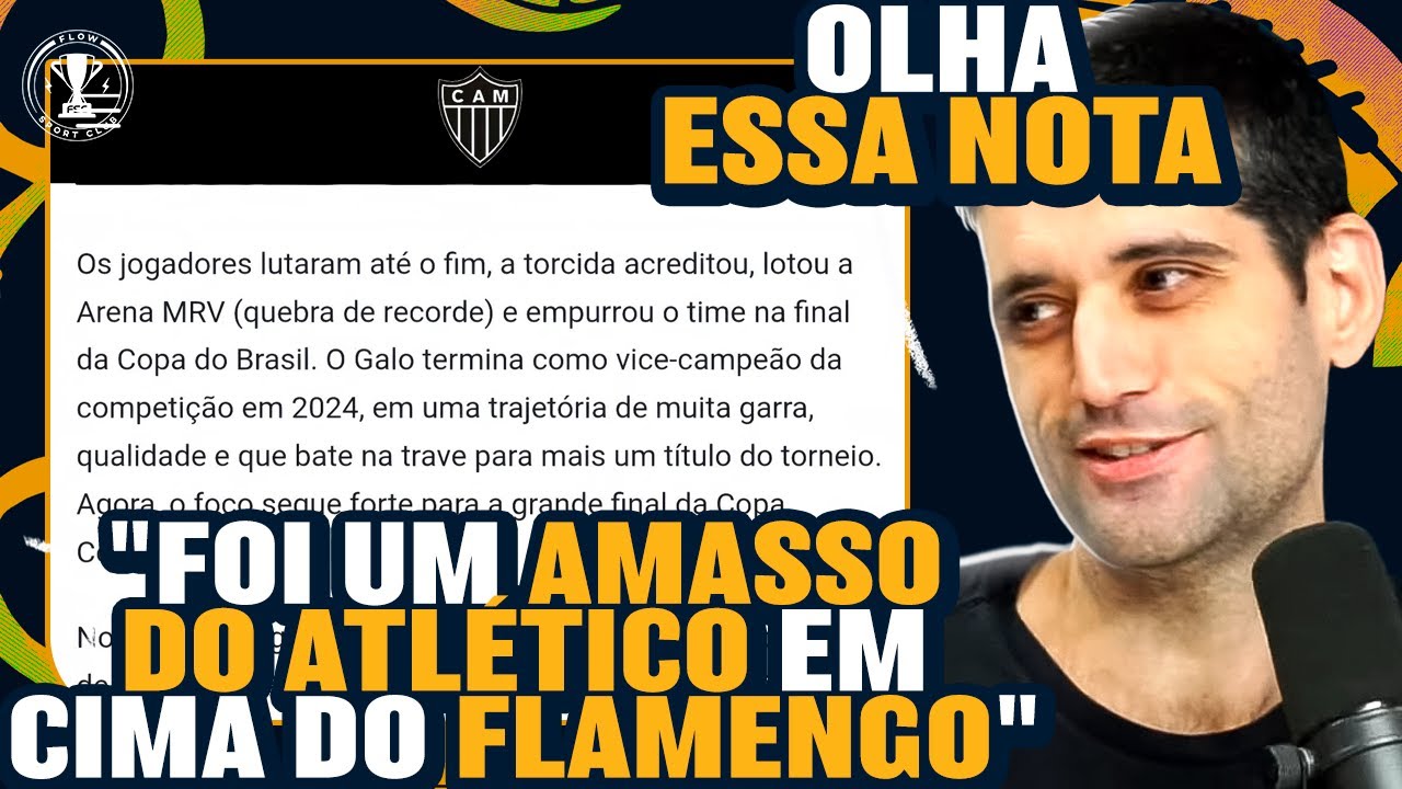 Atlético-Mg LANÇA NOTA após PERDER FINAL pro Flamengo