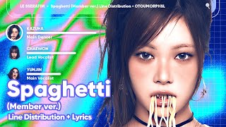 Download lagu LE SSERAFIM • SPAGHETTI (Member ver.) // Line Distribution With Lyrics Color Coded by @otoumorphs_l mp3 Download lagu LE SSERAFIM • SPAGHETTI (Member ver.) // Line Distribution With Lyrics Color Coded by @otoumorphs_l mp3