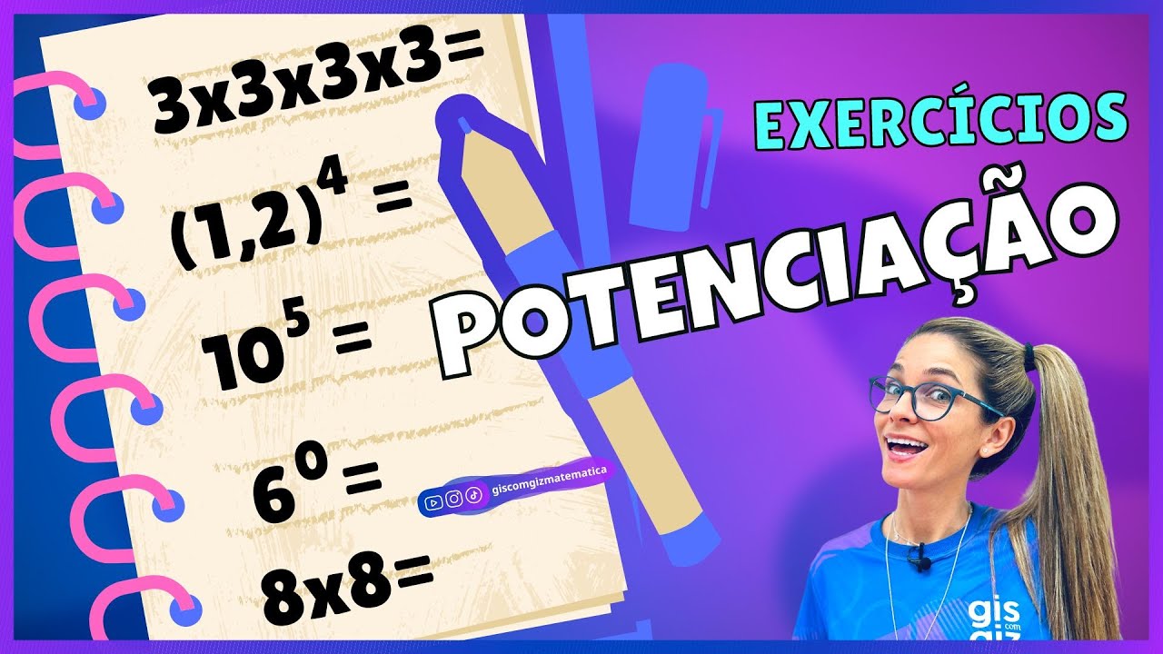 POTENCIAÇÃO - LISTA DE EXERCÍCIOS