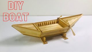 How to make a boat with ice-cream sticks | DIY Model