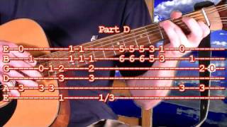 How To Play Super Mario Bros Guitar Tablature - Difficult Finger Picking Tab Lesson