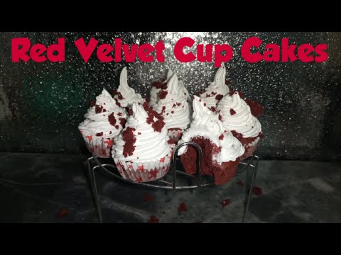 Red velvet cup cakes| Simplest red velvet mini cakes | Javeria Naz