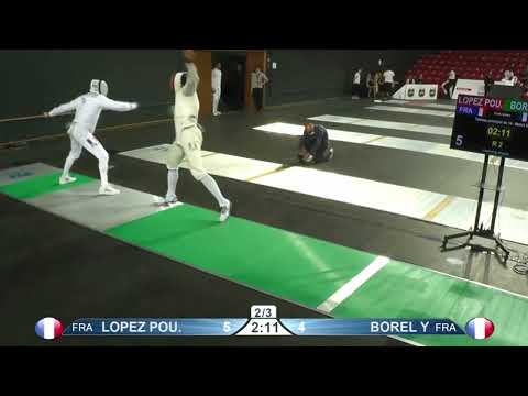 Two backflicks by Nelson LOPEZ-POURTIER against Borel at Tbilisi Epee World Cup 2022