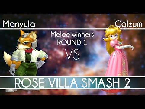 Rose Villa Smash 2 | Melee Winners Round 1 | Manyula (Fox) vs Calzum (Peach)