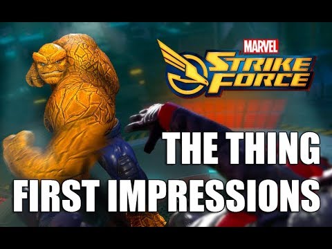 The Thing Rank up, First Impressions & Gameplay - Marvel Strike Force