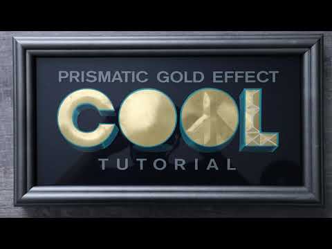 GOLD LEAF prismatic effect - bevel effect tuturial