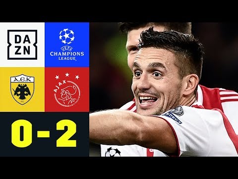 Dusan Tadic ballert Ajax in die K.o.-Runde: AEK - Ajax Amsterdam 0:2 | Champions League | Highlights