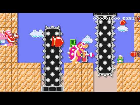 Roys bullet bill fortres by ANGRY ALA 🍄 Super Mario Maker 2 😶 No Commentary　⚿aax