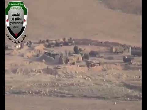 استهداف تجمعات قوات النظام في كتيبة الدفاع الجوي في منطقة القلمون الشرقي بواسطة قذائف الهاون من قبل كتائب شهداء مهين