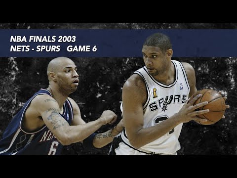 NBA Finals 2003. Spurs vs Nets - Full Game Highlights. Game 6. Duncan TD 21pts, 20reb, 10ast HD