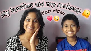 Fun challenge with my unees❤️🥰#siblings #treasatalks #trending #cute #lipstick #cosmetics #brother