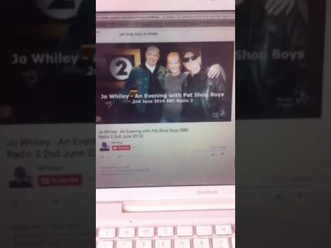 Pet Shop Boys answering my question live on the Jo Whiley s