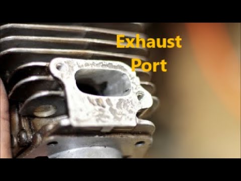 "How To Port A Chainsaw: Part 4 - The Exhaust Port & Choosing a Lower Roof on a Husqvarna 350"