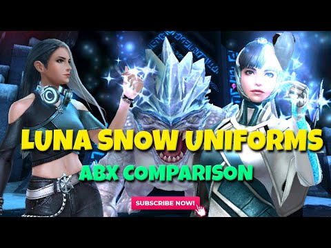Luna Snow Light Sirius Uniform vs LyfeStyle Series Abx Comparison - Marvel Future Fight