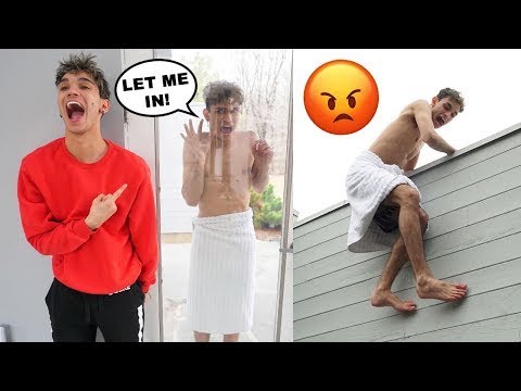 Lucas and Marcus LOCKED OUT PRANK ON TWIN BROTHER!