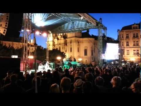 LLAMA with Ravid Goldschmidt and Silvia Perez in Old Town Square Prague - Bohemia Jazz Fest 2012