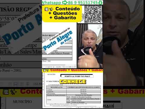 Descubra tudo sobre os concursos públicos em Porto Alegre do Piauí com o professor Evandro!