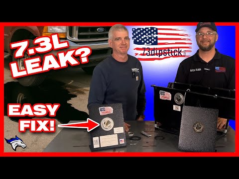 7.3L Ford Powerstroke Dipstick Leak - EASY FIX!!! #diesel #fordpowerstroke #ford