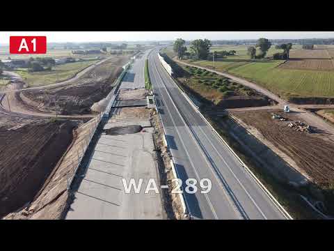 Budowa A1 Tuszyn - Piotrków [wrzesień 2021]