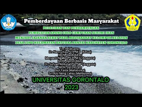 Pemberdayaan Berbasis Masyarakat : Pelatihan Dan Pendampingan Pembuatan Apang Colo Campuran Surimi Ikan