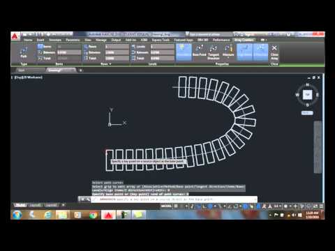 AutoCAD I  12-18 Path Array   Specifying the Base Point