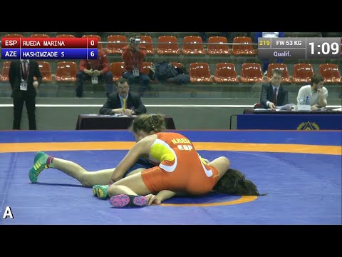 Qualification FW - 53 kg: Solmaz HASHIMZADE (AZE) df. Marina RUEDA (ESP), 10-2
