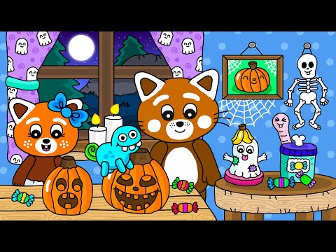 Pukkins och Pikkis gör roliga Halloween pumpor - Lek med oss