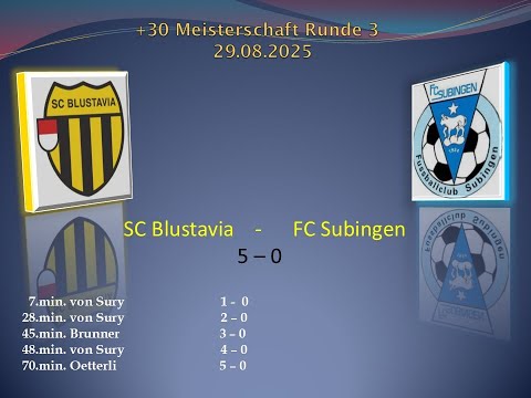 +30 Meisterschaft SC Blustavia - FC Subingen