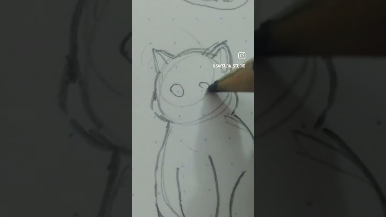 drawing a silly cat!  #art #catdrawing #catillustration #doodle