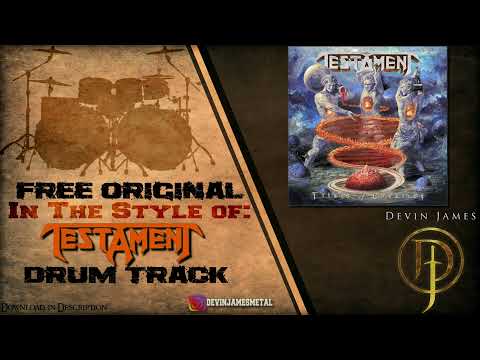 Testament Styled Free Original Drum Track - 184 BPM (FREE WAV & DRUM MIDI DOWNLOAD)
