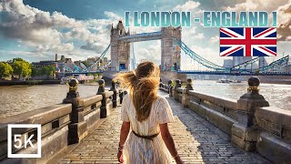London in England - Tower Bridge Walking Tour - 5K HDR - Central London Attractions