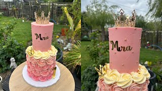 Decorate a two tier cake with me live | Sweet things by Amy