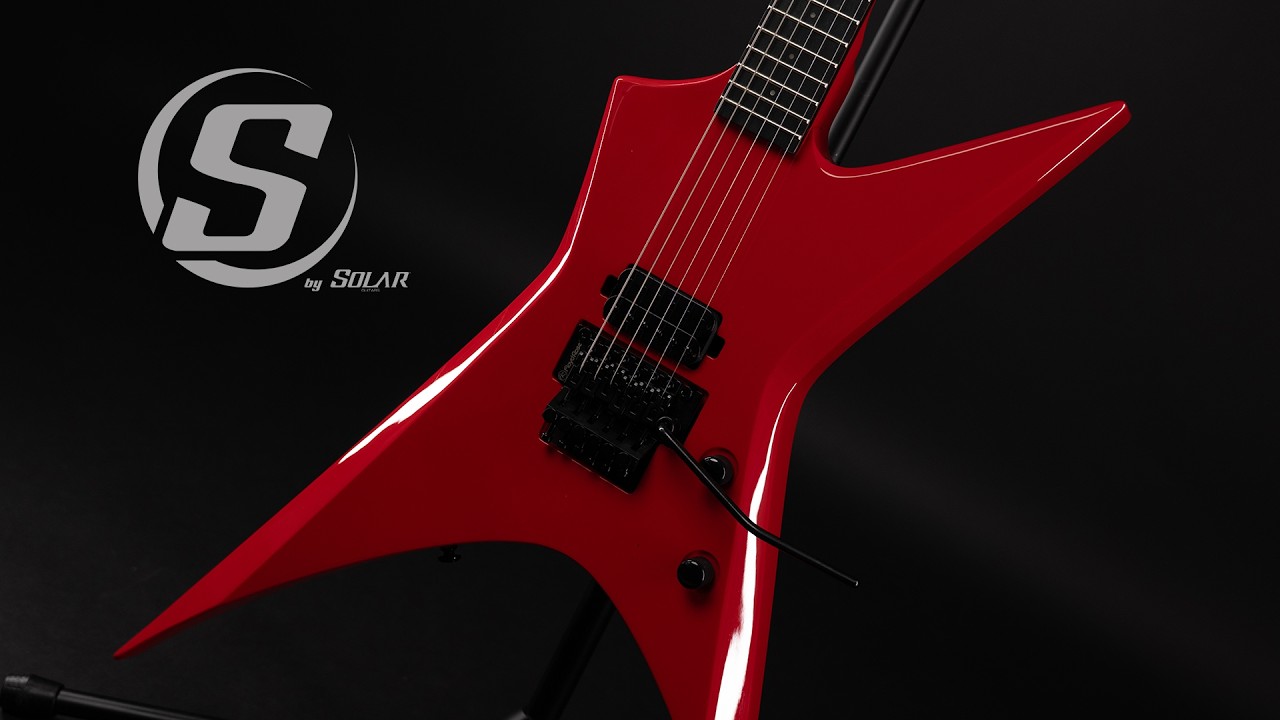 S by Solar XB4.61FRBRG Electric Guitar - Flame Blood Red