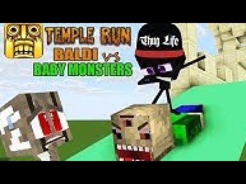 MONSTER SCHOOL : BALDI TEMPLE RUN CHALLENGE WITH BABIES - BEST MINECRAFT ANIMATION
