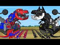 SPIDER T-REX vs BATMAN T-REX DINOSAUR,Godzilla, Truck,Tractor,Tank KB:Most Dramatic T-rex Dinosaur