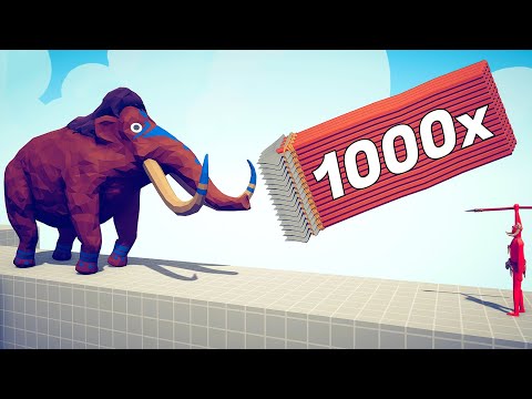 1000x SPEAR GOD vs EVERY UNIT - Totally Accurate Battle Simulator TABS