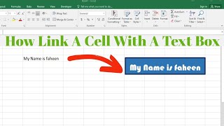 How To Link A Cell With A Text box in Excel | Show the Data of a cell in Text box Microsoft Excel
