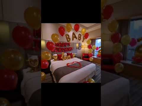 How to decorate a room for Birthday, Birthday surprise room decoration ideas for husband at home